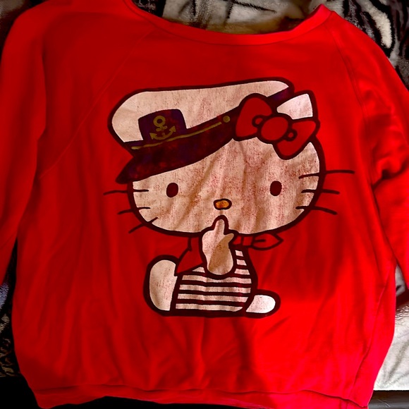 Size S red Mighty Fine hello kitty sweatshirt - Picture 1 of 2